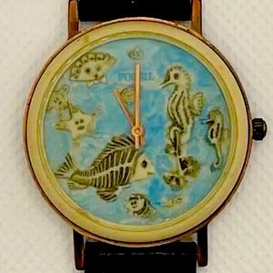 1994  RARE SEA STONE FOSSIL WATCH BW-6716